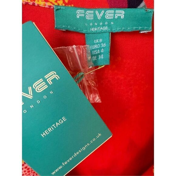 FEVER London Heritage Karina Maxi Dress Size US 4 - Picture 9 of 13